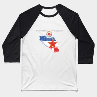 Vintage Distressed Yugoslavia Emblem Baseball T-Shirt